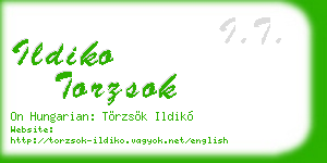ildiko torzsok business card